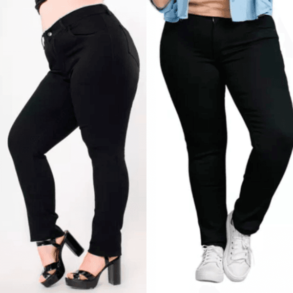 Jean dama especial negro elastizado